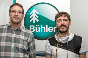  Alexander Riedel, Energie- und Umweltschutzbeauftragter, Bühler Motor (links), und Oliver Wallner, Kältemeister, Hopan (rechts) 
