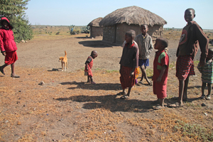  Der Besuch im Massai-Dorf lag irgendwo zwischen uralter Tradition und vertrauter Moderne. 