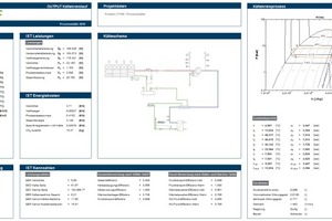  Abbildung 3: OUTPUT-Programmoberfläche des Kälteprozesses mit Ist-Kennzahlen 