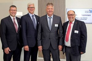  Von links: Prokurist Marcus Grabarits, Geschäftsführer Martin Albert, Kurt Bökenkröger und Reiner Bertuleit  