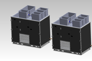  Technische Zeichnung des Klimaschranks mit Freecooling 