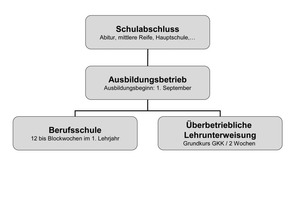  Die duale Ausbildung in Deutschland ist einmalig – Darstellung für das erste Lehrjahr 