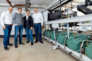  Die Tekloth-Experten Stefan Bollmann, Planung und Vertrieb, und Christoph Holtschlag, Planung und Softwareentwicklung, sowie Michael Holländer, Building Automation der Beckhoff-Niederlassung Rhein/Ruhr, und Marco Möllenbeck, Planung, Entwicklung und Vertr 