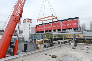  Die Kälteanlage wurde im Stulz-Werk Hamburg gefertigt und direkt auf die Baustelle geliefert. 