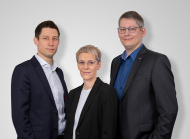 Marco Baumann, Andrea Holzbaur, Michael Freiherr (v.l.n.r.)