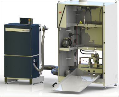 "Promax-S"-Füllstation für brennbare Kältemittel und Versorgungsschrank in der Erba-Produktion