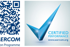  Das Asercom-Qualitätslabel kennzeichnet zertifizierte Verflüssigungssätze. 