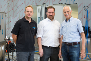  Von links nach rechts: Dennis Schiller, Projektleiter bei Harter, Andreas Riesch, Direktor Vertrieb Deutschland und Schweiz bei BITZER, und Reinhold Specht, geschäftsführender Gesellschafter bei Harter 