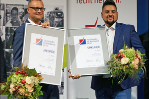  Frigoclim gewann 2018 den 3. Platz beim Top Gründer-Wettbewerb des Handwerk Magazins für die Firmengründung, v.l. Fabian Lober, Philipp Jungwirth 