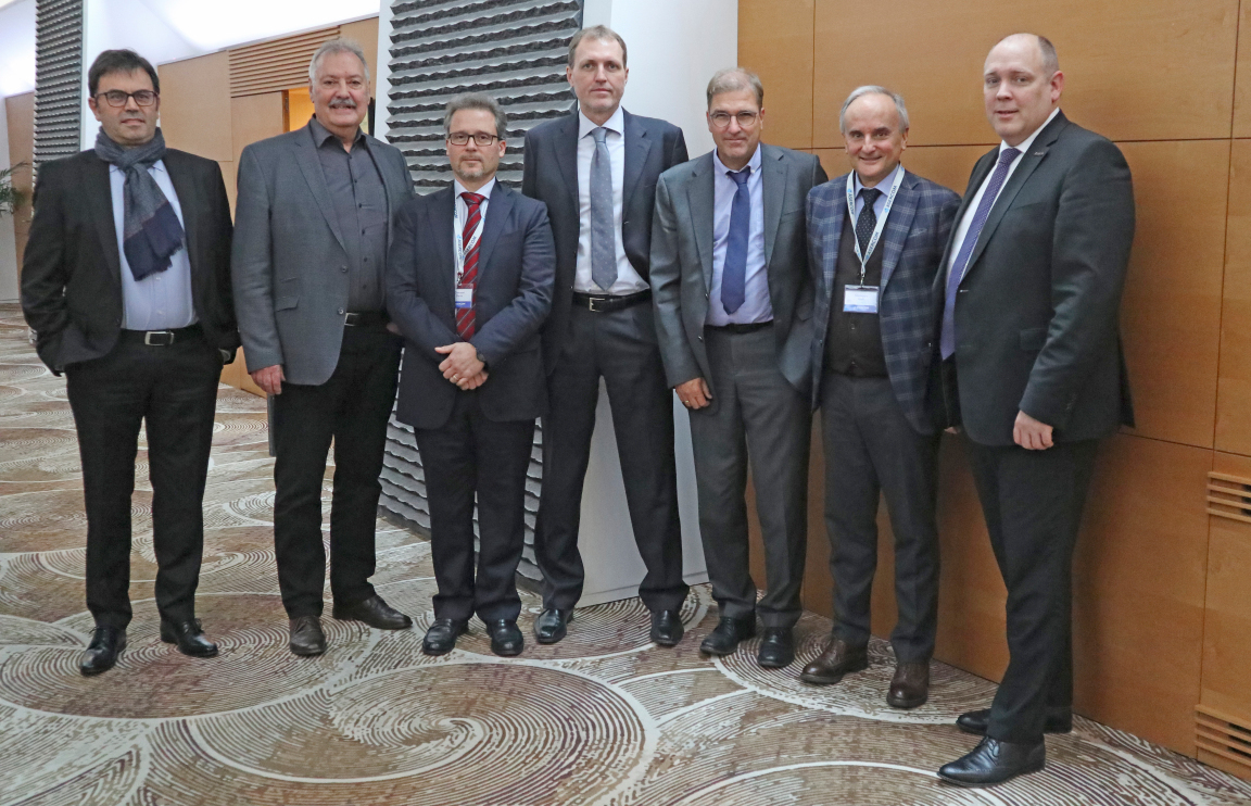 In Rahmen der General Assembly trafen sich auch alle Mitglieder des Vorstands zu ihrer alljährlichen Sitzung. (v.l.n.r. Didier Pradeilles, Wolfgang Zaremski, Giovanni Dorin, Fabio Klein, Torsten Keller-Carnap, Giuseppe Galli und Rainer Grosse-Kracht)