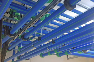  Für die gesamte Kälteverrohrung des CIO wurde „aquatherm blue pipe“ eingesetzt.  