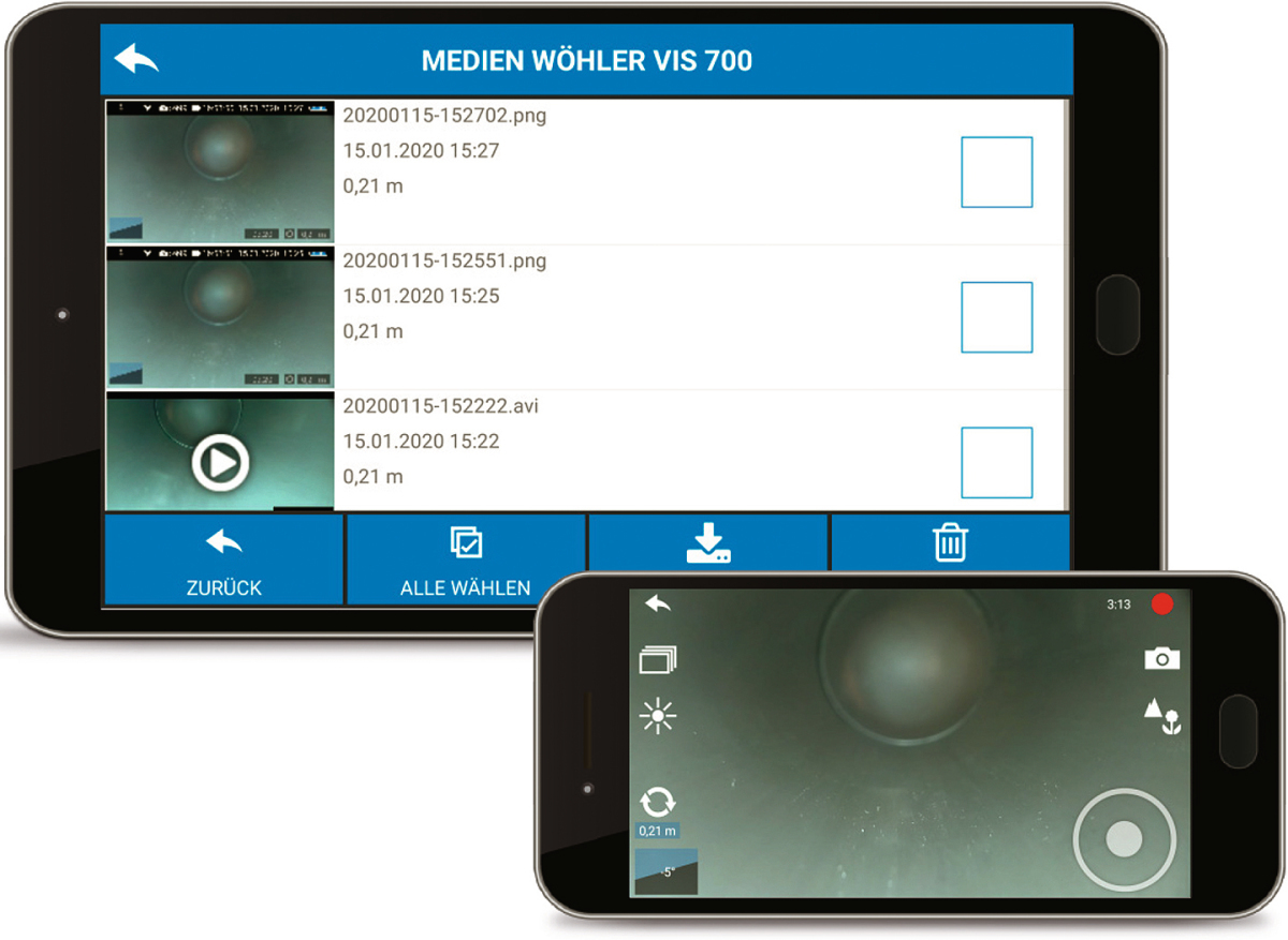 App für Videoinspektionssystem von Wöhler