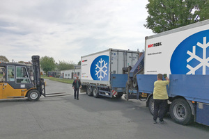  <div class="bildtitel">Hotmobil lieferte zwei Container-Kühlzellen mit einer Lagerkapazität von jeweils 30 m³.</div> 