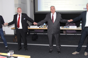  von links: die VDKF-Vizepräsidenten Kai Michael Kuder und Reinhard Jeschkeit, Präsident Karl-Heinz Thielmann und Geschäftsführer Norbert Hengstermann 