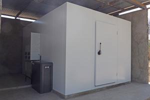  Die Kühlkammer: PU Sandwich Paneele, Kältemaschine, Ladekontrollgerät und Batterie  