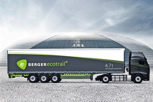  Rollendes Statement für mehr Effizienz und geringere Emissionen: Unter der Marke "BERGERecotrail®" richtet sich das Unternehmen konsequent auf die ökonomischen und ökologischen Anforderungen des Gütertransports aus. Heute zählt die Berger Fahrzeugtechnik  