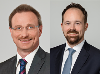 Guntram Preuß, Konjunkturexperte des Fachverbands (links), Robert Hild, Geschäftsführer des Fachverbandes Allgemeine Lufttechnik im VDMA (rechts)