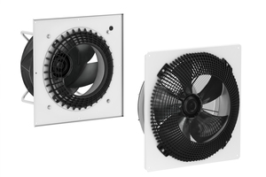  Das "FlowGrid" eignet sich für Radialventilatoren (links) und Axialventilatoren (rechts) und kann unliebsame Geräuscheffekte auch im bereits eingebauten Zustand mindern. 