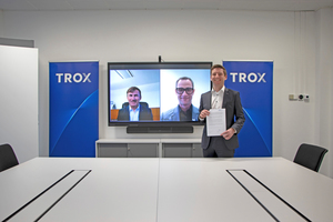  V.l.: Norbert Heger, Geschäftsführer Trox HGI GmbH, Christian Sommer, Geschäftsführer Sommer MSR GmbH, Karl Palmstorfer, Leiter International Business EMEA bei Trox 