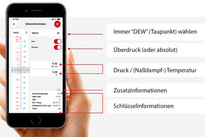  Elektronischer Kältemittelschieber in der Ref.Tool-App von Danfoss 