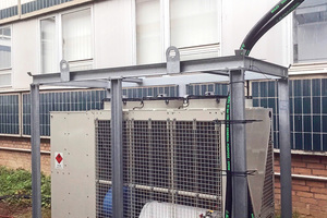  Zur Kühlung des neuen MRT kam eine mobile Mietkältezentrale mit einer Leistung von 100 kW zum Einsatz 