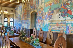  Der Rittersaal von Burg Gutenfels begeistert Besucher immer wieder aufs Neue  