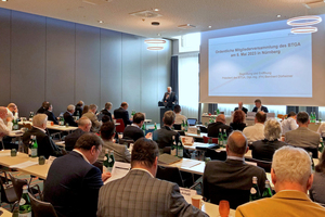  BTGA-Präsident Bernhard Dürheimer eröffnet die BTGA-Mitgliederversammlung 2023 in Nürnberg 