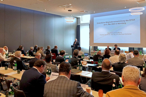  BTGA-Präsident Bernhard Dürheimer eröffnet die BTGA-Mitgliederversammlung 2023 in Nürnberg 