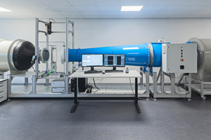  Im 75 m² großen Labor mit Windkanal führt Airflow alle Kalibrierungen rund um Geschwindigkeit und Volumenströme durch 
