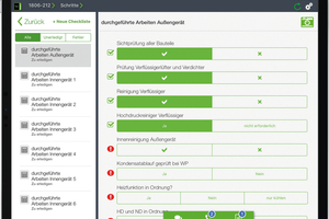  Beim Kunden kann das Daikin-Team konzentriert die auftragsspezifischen Checklisten abarbeiten und alles per Checkbox, Foto, Notiz oder Diktat dokumentieren 