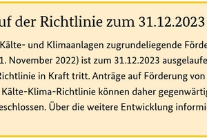  Aktueller Hinweis zur Kälte-Klima-Richtlinie auf der BAFA-Internetseite (Stand Januar 2024) 