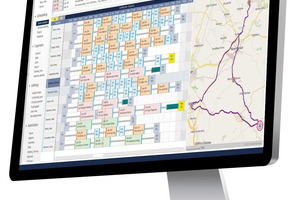  Auf der digitalen Plantafel (Gantt-Chart) und der Karte haben die Disponenten alle Aufträge und Techniker im Blick 