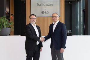  Andreas Gelbke (l.), Sales Director Air Solution von LG, und Veit Scholl, Geschäftsführer von Fischer Kälte-Klima 
