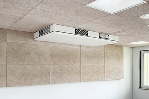  Die zentralen Airflow Lüftungsgeräte wurden deckenmontiert und sind somit besonders platzsparend und optisch unauffällig. Mit ihrem niedrigen Schallpegel und aktiver Geräuschunterdrückung mittels ANC-Technologie schränken sie selbst im Vollbetrieb die Konzentrationsfähigkeit der Schüler nicht ein. 