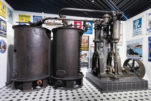  Nach einer wechselvollen Geschichte ist die Linde-Ur-Kältemaschine seit 2018 im „Haus der bayerischen Geschichte“ (HdBG) in Regensburg zu besichtigen 