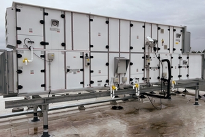  Auch auf den Dächern des Logistikzentrums wurden die zentralen Lüftungsgeräte KG Top 1010/KG Top 1515 mit integrierter Regelung und Wolf Clima Split System installiert. 