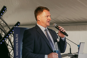  Tilo Neumann, einer der beiden Geschäftsführer der Sachsen-Kälte GmbH, der auch Obermeister der Sächsischen Innung der Kälte- und Klimatechnik und Landesvorsitzender des VDKF LV Sachsen ist. 