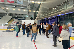  Besichtigung der Red Bull Eis-Arena in Salzburg. 