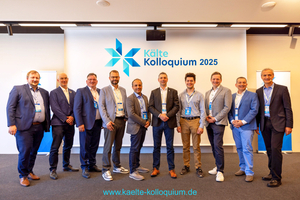  Die Referenten des ersten Tages (v.l.): Christian Kraus (Dussmann Kälte- und Klimatechnik GmbH - KED), Professor Dr.-Ing. Armin Hafner (Norwegian University of Science and Technology), Benjamin Meißner (FRICO GmbH by Systemair), Markus Kielnhofer (AHT Cooling Systems GmbH), Sylvain Courtey (Eurovent Certita Certification), Christoph Mudra (Johnson Controls Systems &amp; Service GmbH), Richard Dogan (Amberger Kühltechnik GmbH), Georg Wartelsteiner (Eckert &amp; Partner Beratende Ingenieure GmbH), Gerhard Frei (COOLPLAN Ingenieurbüro für Kältetechnik), Peter Schnepf (TÜV Süd Industrie Service GmbH). 