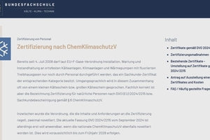  BFS-Webseite mit Infos zum Thema Zertifizierungen. 