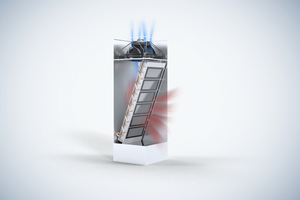  Bild 1: Der „RadiFlow“ wurde unter anderem speziell für Up-Flow-CRAH-Units entwickelt. 