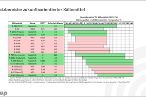  Einsatzbereiche zukunftsorientierter Kältemittel. 