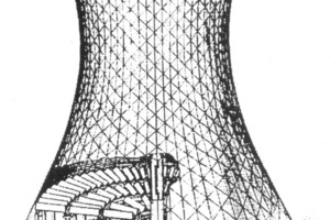  Bild 10: Hyperbolischer Naturzug-Trockenkühlturm als Seilnetzkonstruktion im KW Schmehausen (inzwischen abgerissen wegen Aufgabe des Hochtemperatur-Reaktors) 
