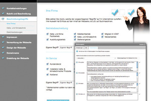  Für den einfachen Einstieg von Fachbetrieben für Kälte- und Klimatechnik führt der Einrichtungsassistent einfach und intuitiv durch die gewerkspezifischen Rubriken der Bauhandwerks-Edition. Das vorhandene Angebot kann individuell angepasst und erweitert w 