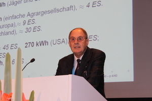  Plenarvortrag zum Thema „Energie, Klimaschutz, Schuldenbremse – Vorbild Deutschland?" von Prof. Dr. Reiner Kümmel, Universität Würzburg 