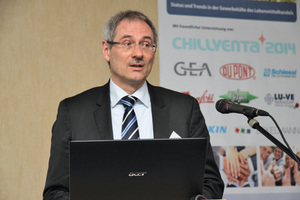  Joachim Gerstl, DuPont, informierte die Teilnehmer des Symposiums über neue Kältemittel-Alternativen für R404A  