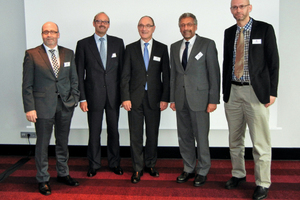  Der Vorstand des FGK (v.l.n.r.): Lutz Reuter, Gerhard Warnke, Prof. Ulrich Pfeiffenberger, Karl-Walter Schuster, Marc-Oliver Stulz. Es fehlen: Manfred Greis und Robert Baumeister. 