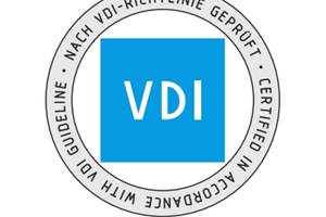  Das VDI-Prüfzeichen signalisiert, dass die eingebaute Luftbefeuchtung den Stand der Technik erfüllt. 