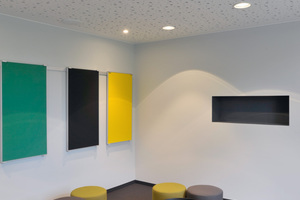  Ein schlichtes elegantes Design ist prägend für die moderne Raumgestaltung im Design Office.  