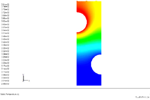 Abbildung 2a: CFD-Simulation einer glatten Lamelle 